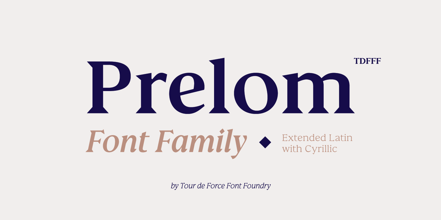 Пример шрифта Prelom